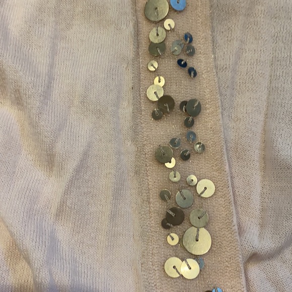 Gap Pale Pink Gold Sequin Detailed Cardigan in x-small - Picture 3 of 4